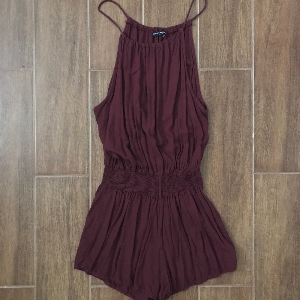 Brandy Melville Maroon Romper